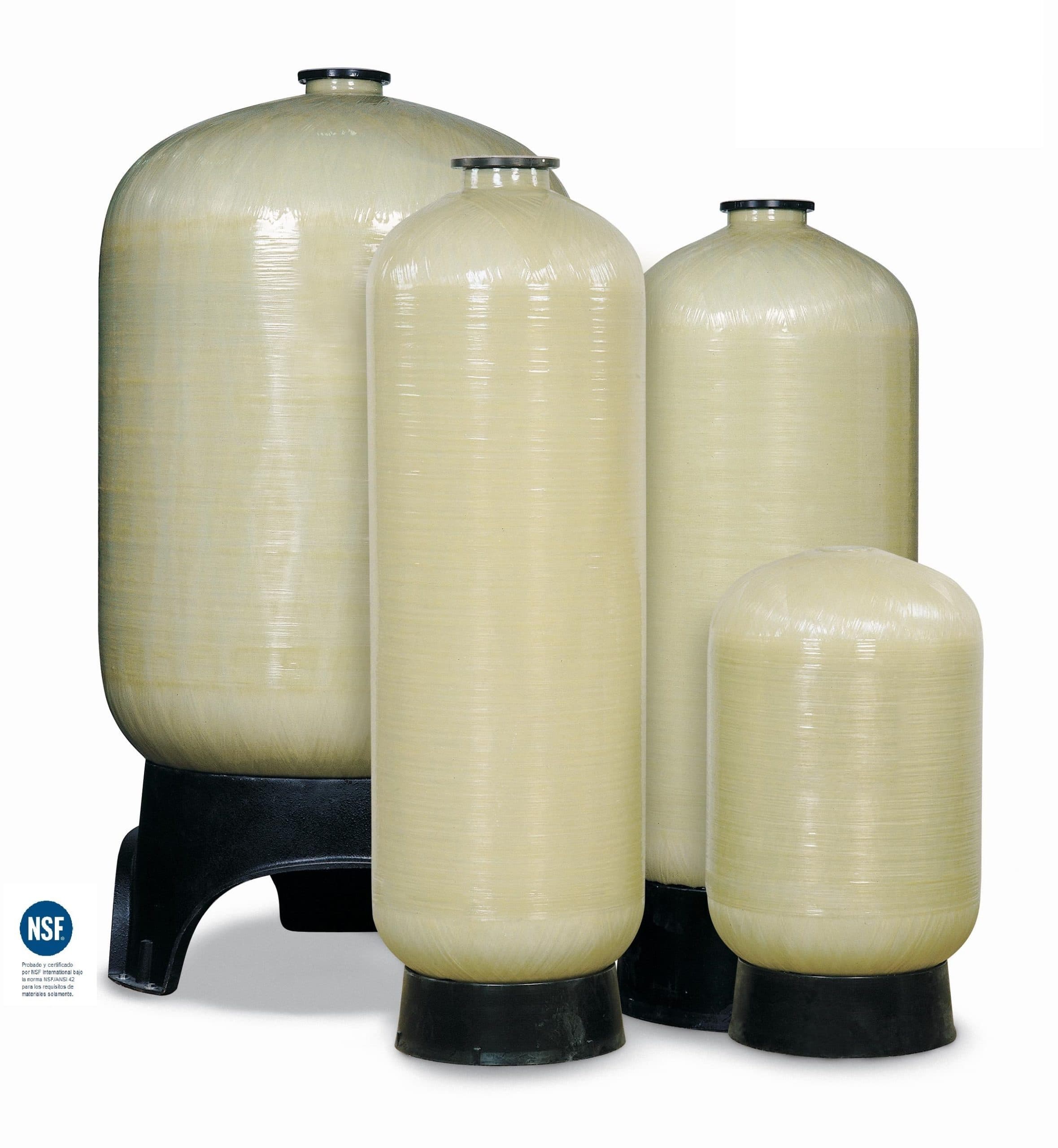 Tanque de presión Aquatrol para filtro o suavizador. Fibra de vidrio, 21×62″, 7 pies cúbicos, 4″ T.