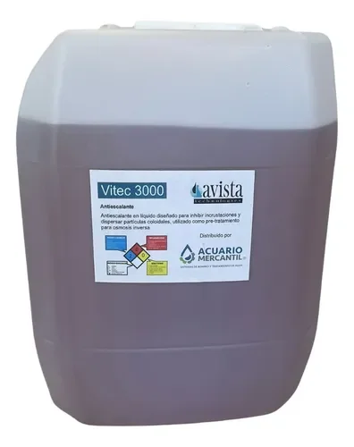 Químico, Inhibidor Inorgánico, Vitec 3000, Bote de 5 gal. (rinde 5,860 m3 @ 4 ppm), 18.9 lt / 23.6 kg / 52 lb